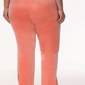 Plus-Size OG Big Bling Velour Track Pants