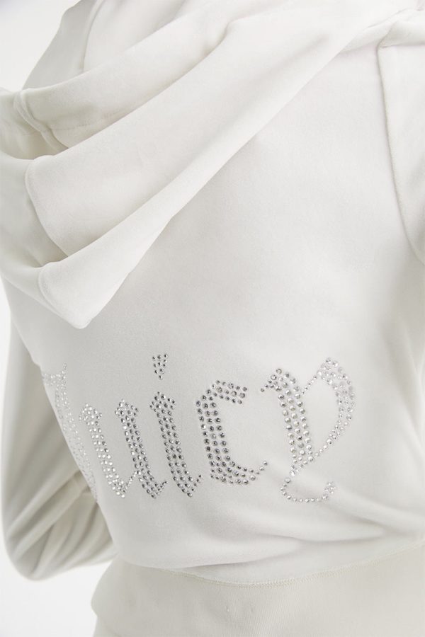 Custom Initial OG Big Bling Velour Hoodie - Image 3