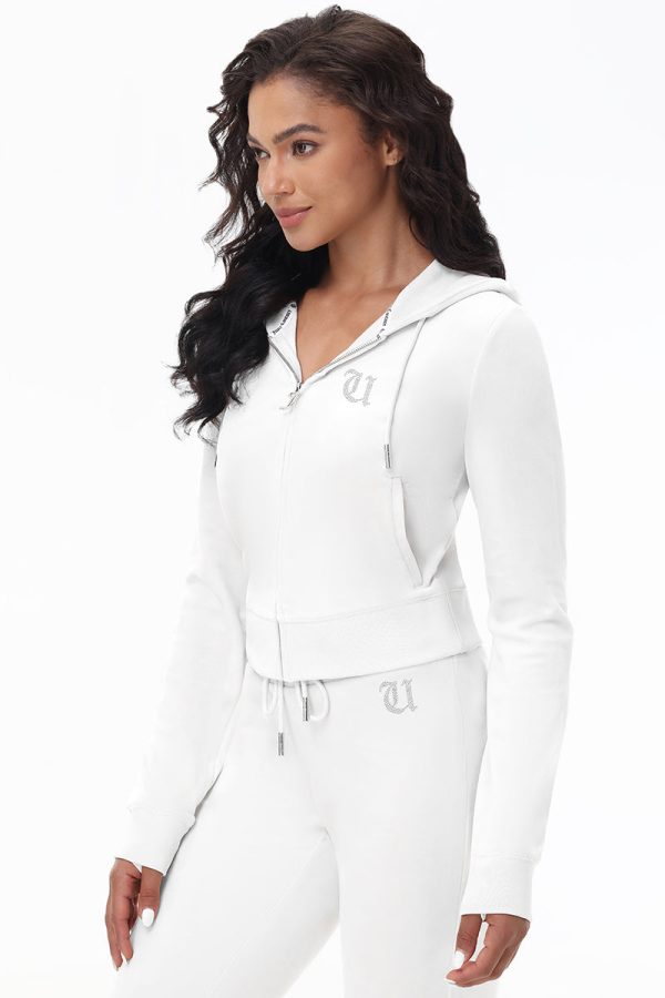 Custom Initial OG Big Bling Velour Hoodie - Image 23