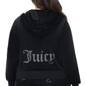 Plus-Size OG Big Bling Velour Hoodie
