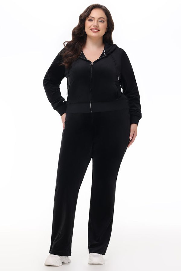 Plus-Size OG Big Bling Velour Hoodie - Image 3