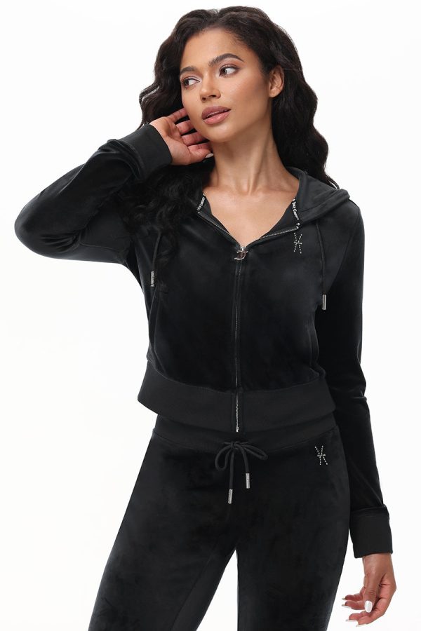 Custom Zodiac OG Big Bling Velour Hoodie - Image 14