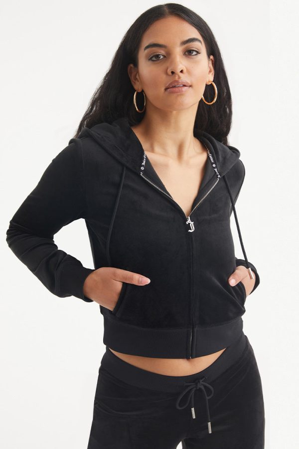 Virgo Big Bling Velour Hoodie - Image 2