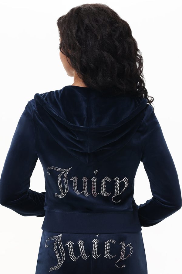 Custom Zodiac OG Big Bling Velour Hoodie - Image 2