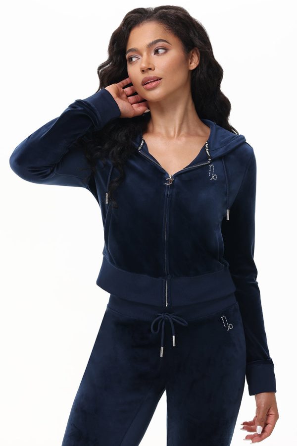 Custom Zodiac OG Big Bling Velour Hoodie - Image 12