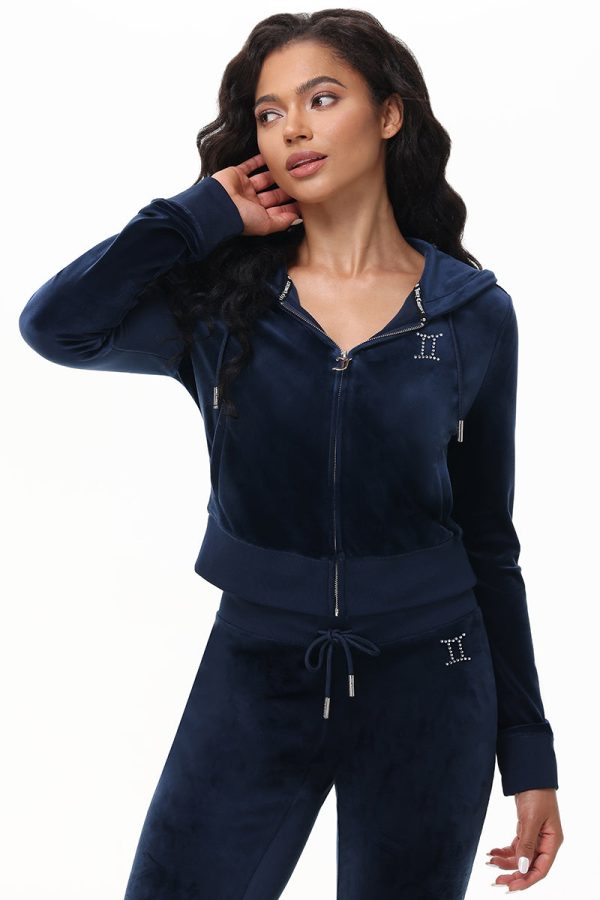 Custom Zodiac OG Big Bling Velour Hoodie - Image 5