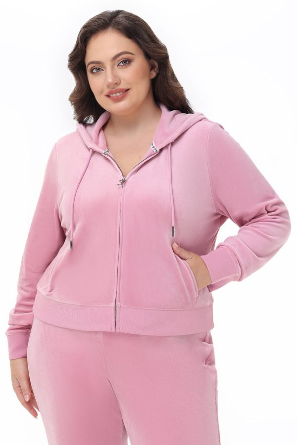 Plus-Size OG Big Bling Velour Hoodie - Image 2