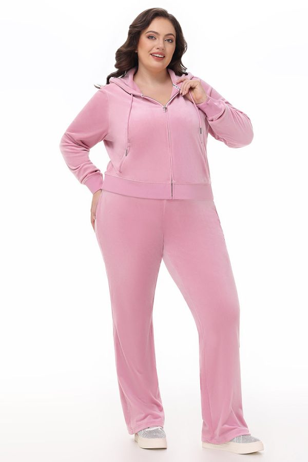 Plus-Size OG Big Bling Velour Hoodie - Image 5