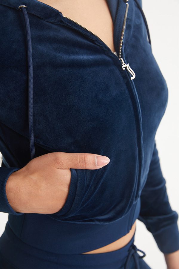 Aquarius Customizable Big Bling Velour Hoodie - Image 6