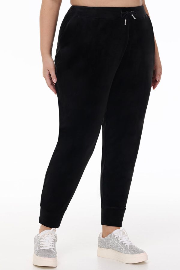Plus-Size Big Bling Velour Jogger - Image 2
