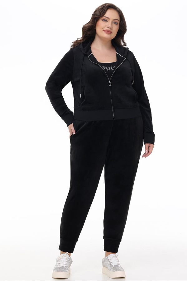 Plus-Size Big Bling Velour Jogger - Image 5