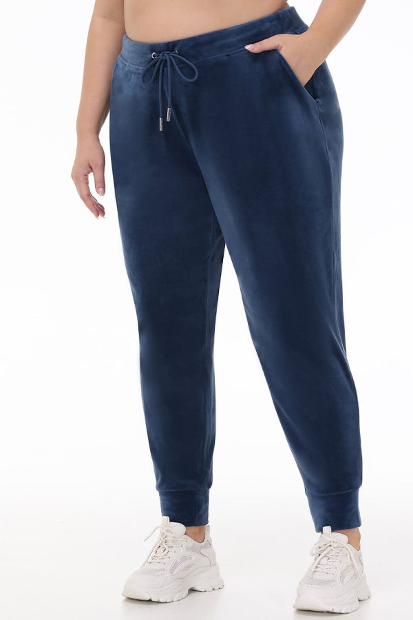Plus-Size Big Bling Velour Jogger - Image 2