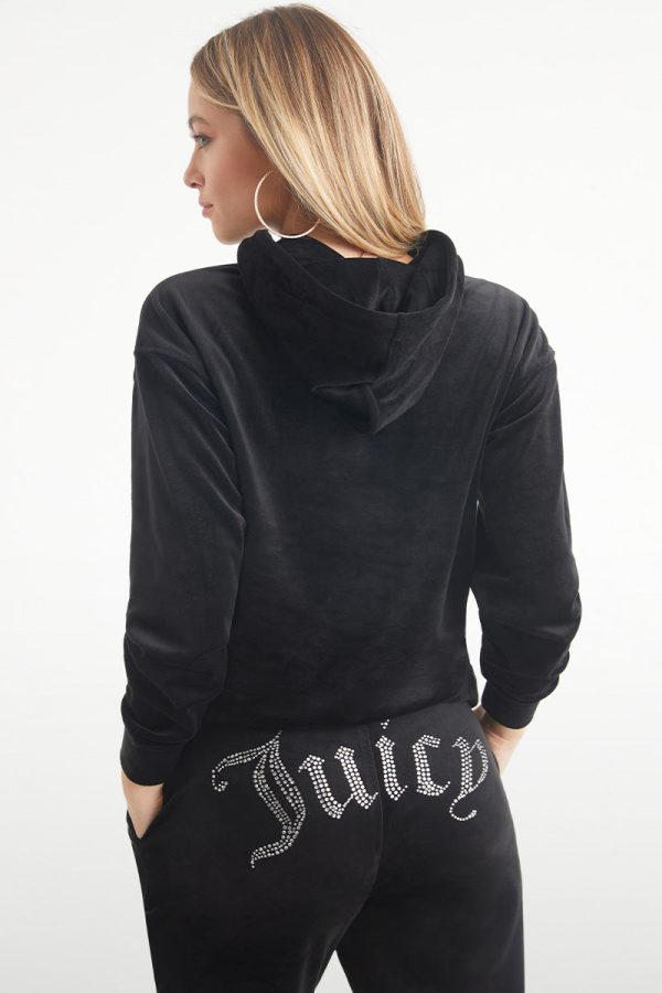 Oversized Big Bling Velour Hoodie - Image 5