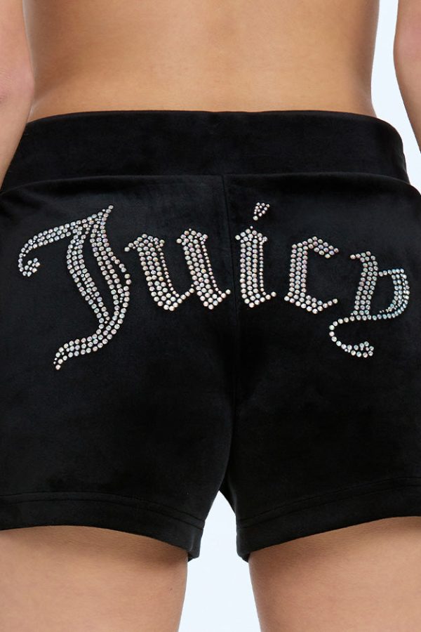 Big Bling Velour Track Shorts - Image 4