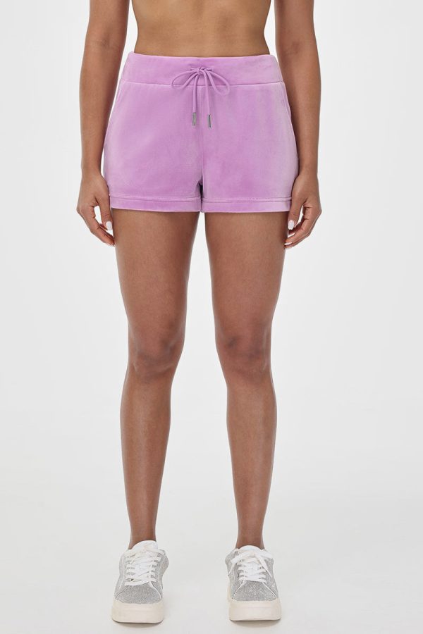 Big Bling Velour Track Shorts - Image 2