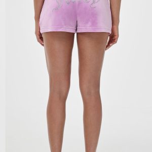 Big Bling Velour Track Shorts
