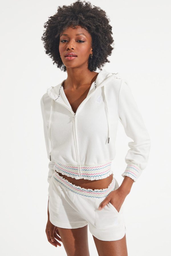 Retro Cotton Velour Hoodie - Image 2