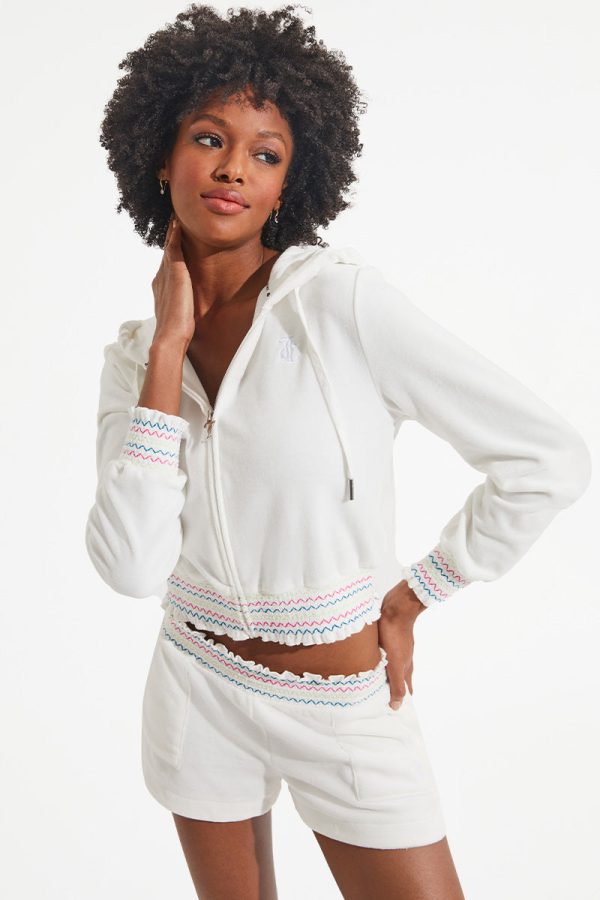 Retro Cotton Velour Hoodie - Image 6