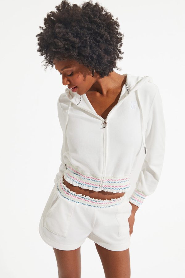 Retro Cotton Velour Hoodie - Image 3