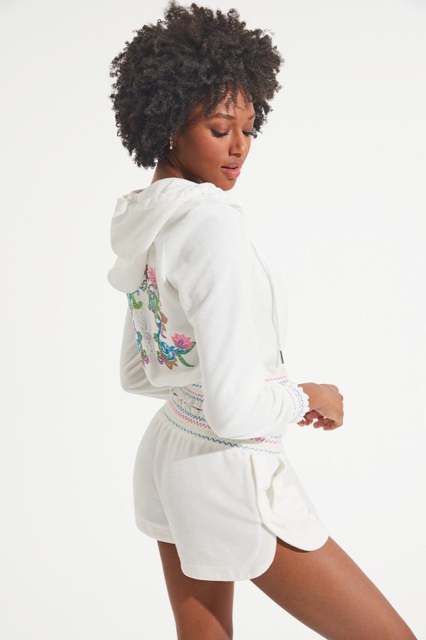 Retro Cotton Velour Hoodie - Image 4