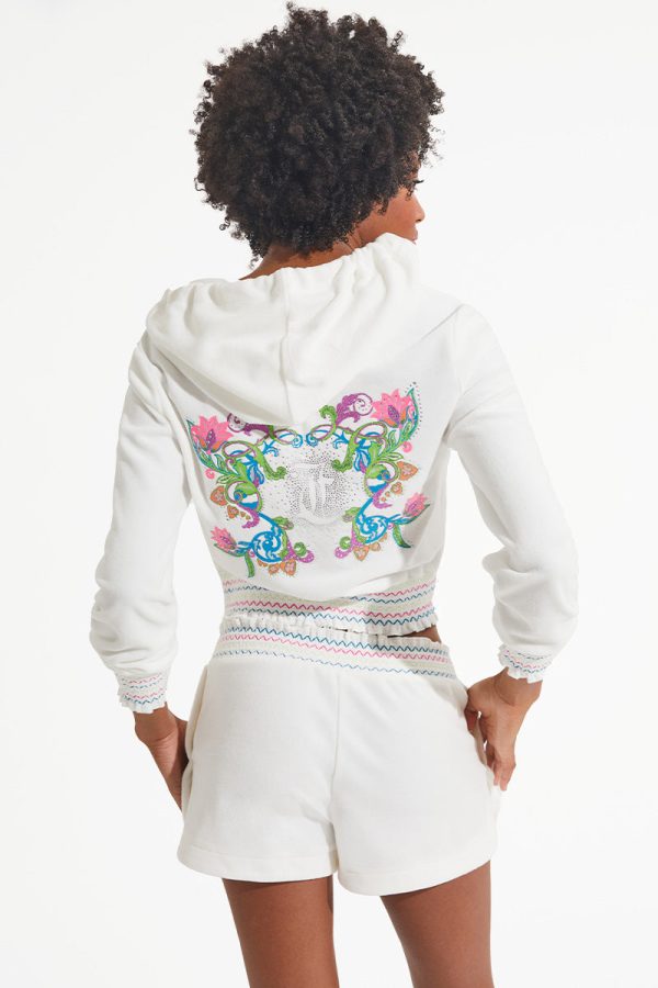 Retro Cotton Velour Hoodie