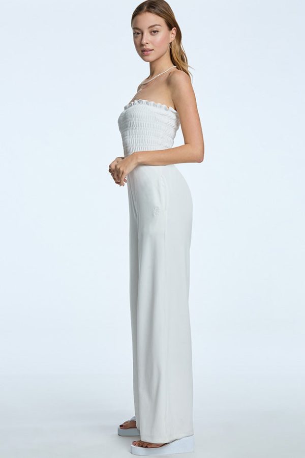 Smocked Velour Jumpsuit - Image 2
