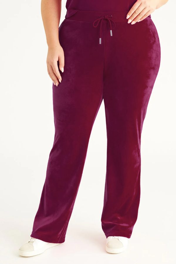 Plus-Size OG Big Bling Velour Track Pants - Image 4