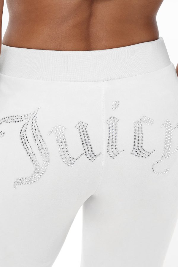 Custom Initial OG Big Bling Velour Track Pants - Image 3