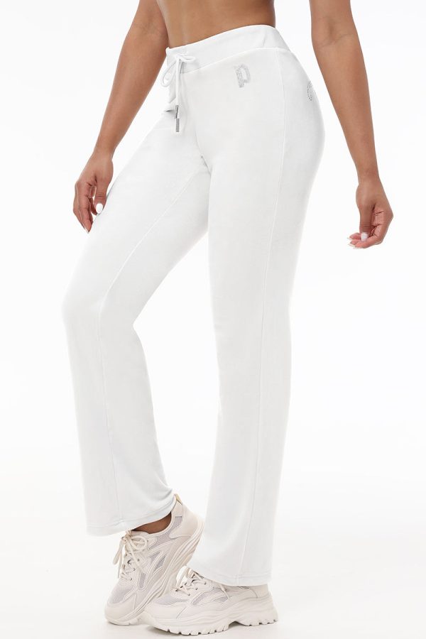 Custom Initial OG Big Bling Velour Track Pants - Image 19