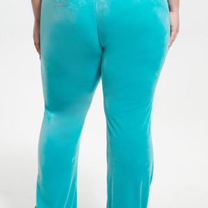 Plus-Size OG Big Bling Velour Track Pants