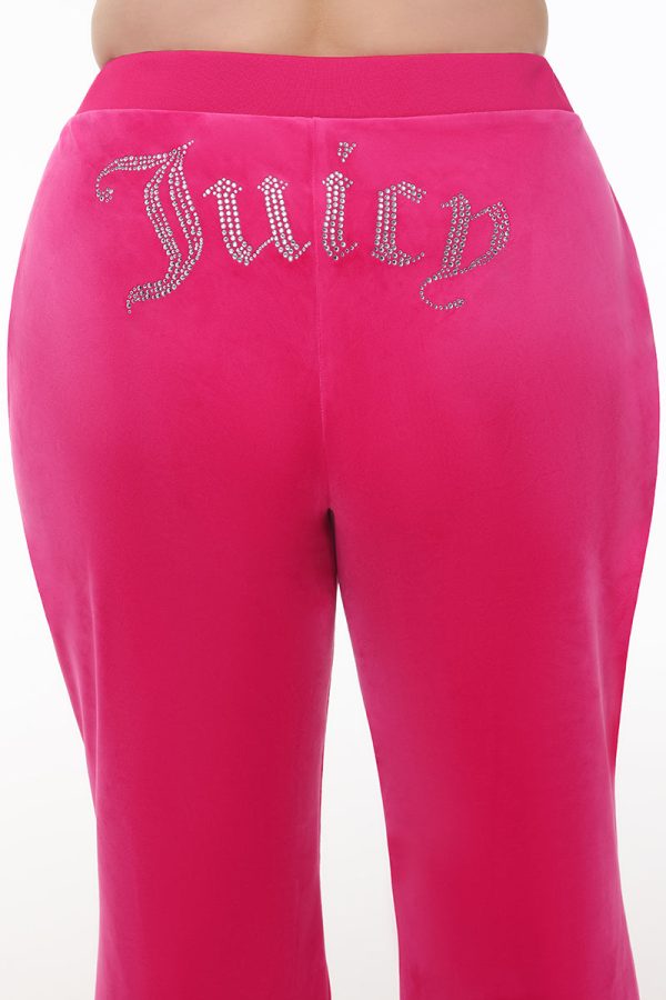Plus-Size OG Big Bling Velour Track Pants - Image 3