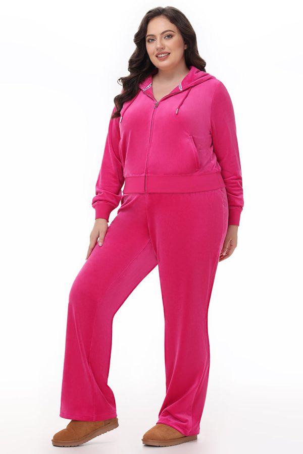 Plus-Size OG Big Bling Velour Track Pants - Image 4