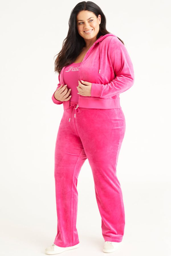 Wifey Customizable Big Bling Velour Track Pants - Image 11