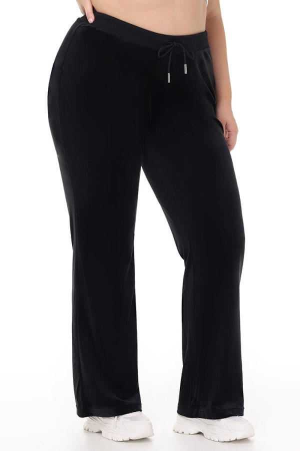 Plus-Size OG Big Bling Velour Track Pants - Image 3