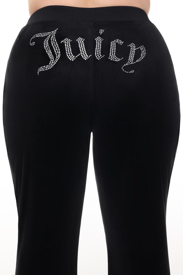 Plus-Size OG Big Bling Velour Track Pants - Image 4