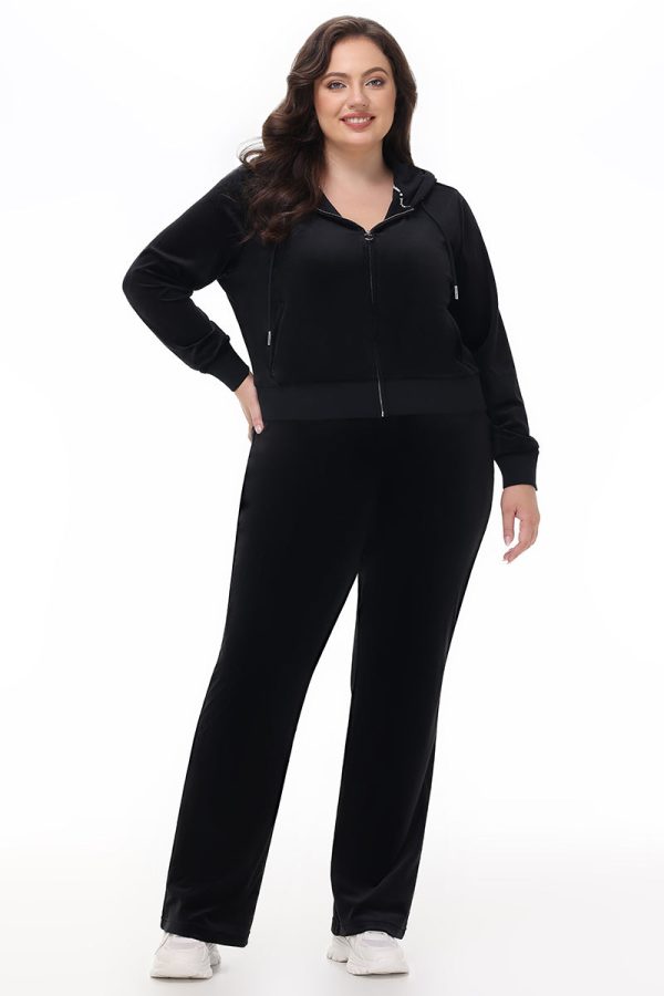 Plus-Size OG Big Bling Velour Track Pants - Image 5