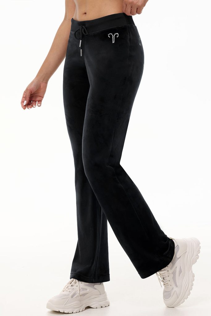 Custom Zodiac OG Big Bling Velour Track Pants