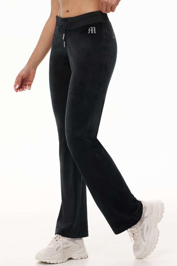 Custom Initial OG Big Bling Velour Track Pants - Image 15