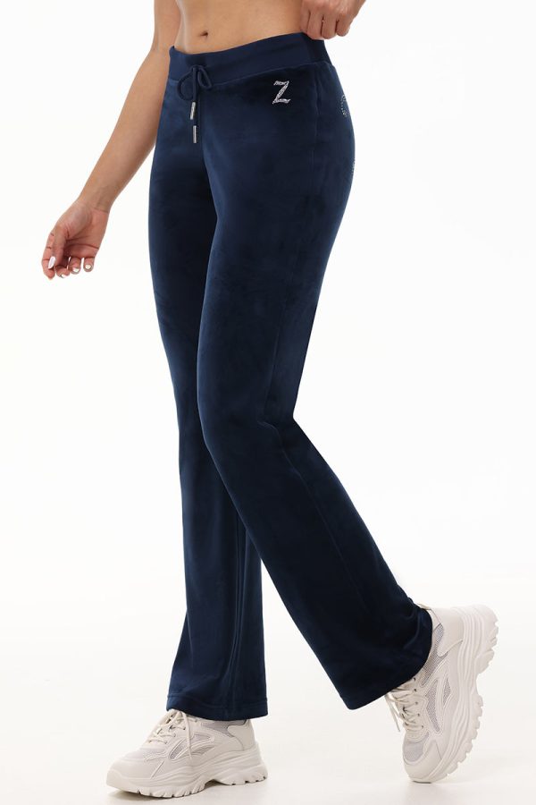 Custom Initial OG Big Bling Velour Track Pants - Image 28