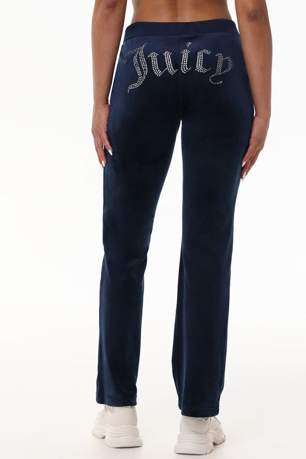 Custom Initial OG Big Bling Velour Track Pants - Image 2