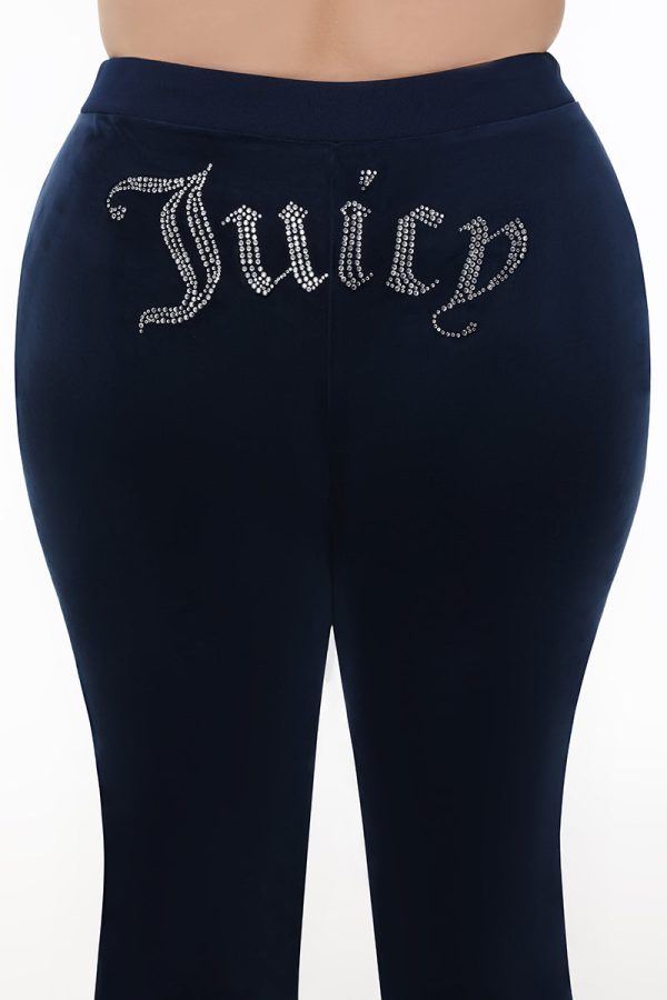 Plus-Size OG Big Bling Velour Track Pants - Image 4