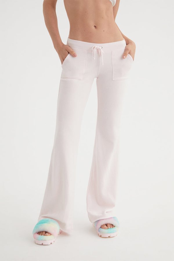 Hollywood Snap Pocket Cotton Velour Track Pants - Image 2