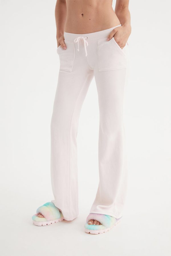 Hollywood Snap Pocket Cotton Velour Track Pants - Image 3