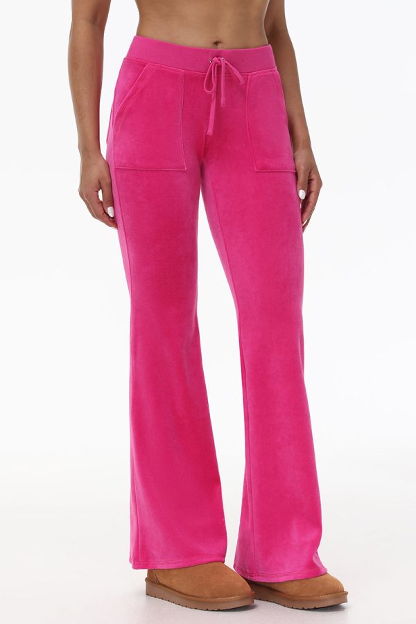 Hollywood Scottie Snap Pocket Cotton Velour Track Pants - Image 3