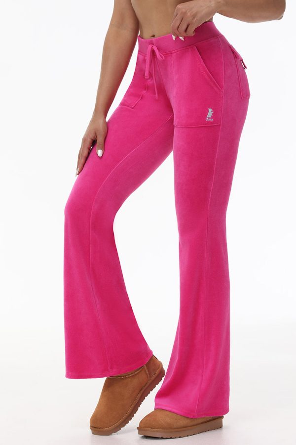 Hollywood Scottie Snap Pocket Cotton Velour Track Pants - Image 2