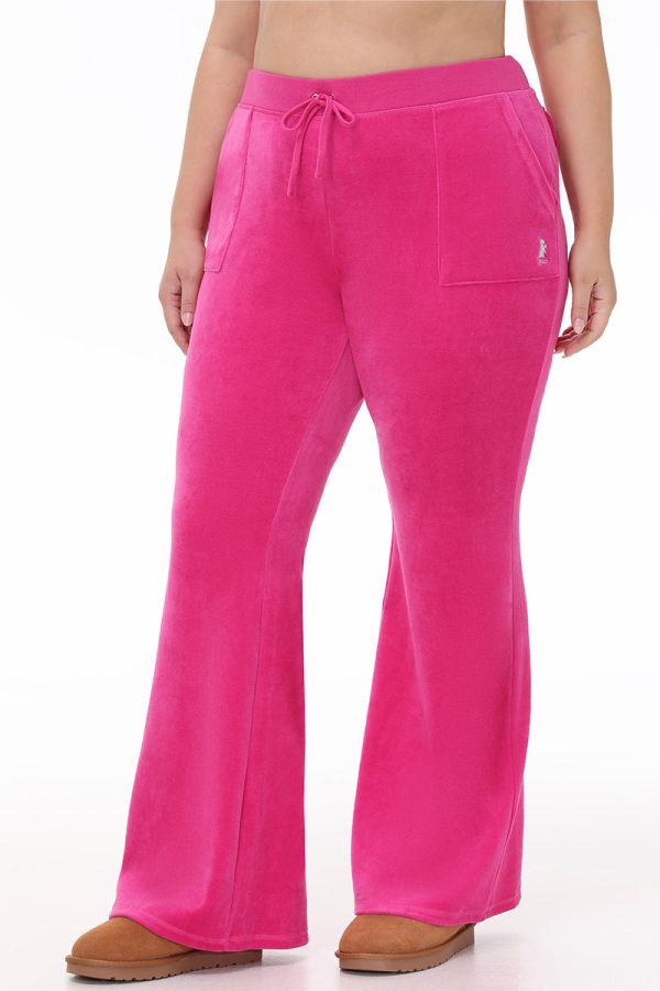 Plus-Size Hollywood Scottie Snap Pocket Velour Track Pants - Image 2