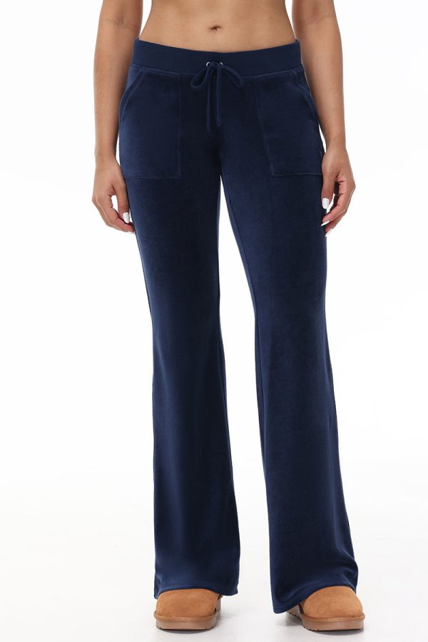 Hollywood Scottie Snap Pocket Cotton Velour Track Pants - Image 2