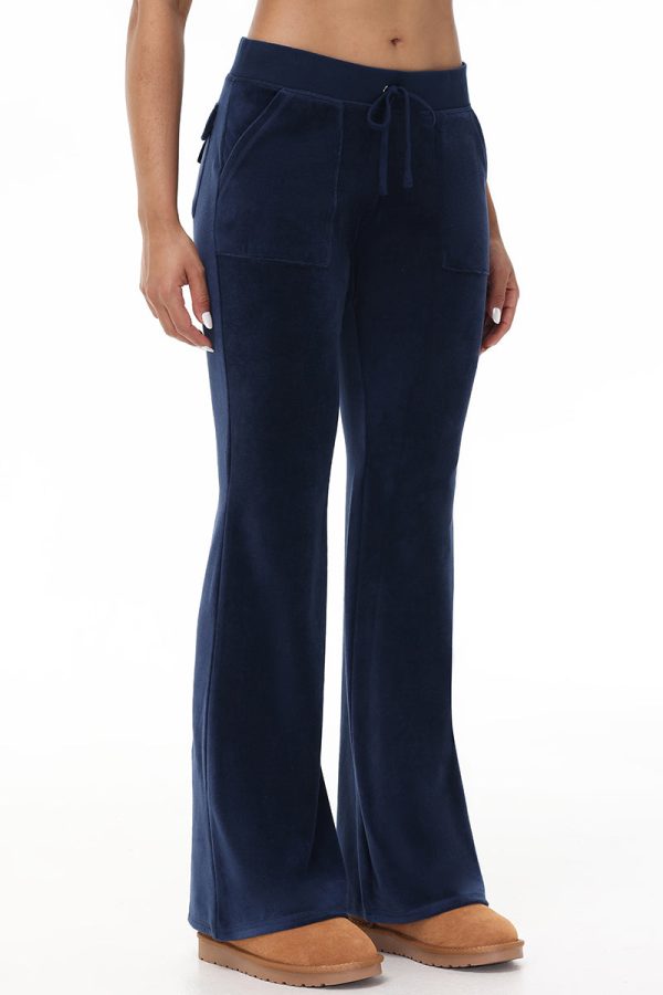 Hollywood Scottie Snap Pocket Cotton Velour Track Pants - Image 3
