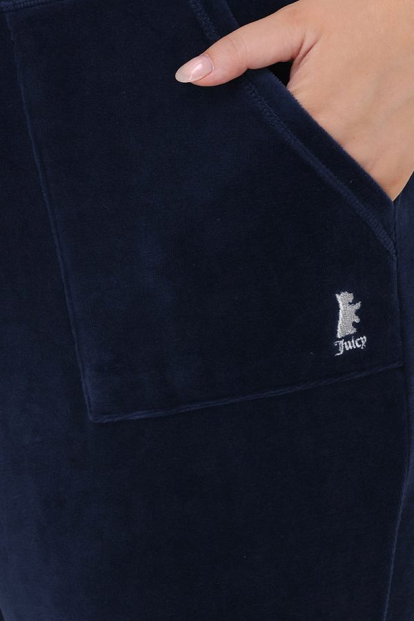 Plus-Size Hollywood Scottie Snap Pocket Cotton Velour Track Pants - Image 4