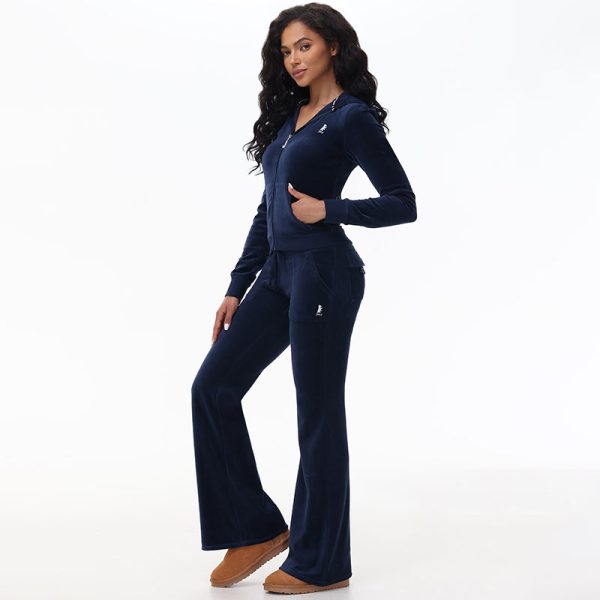 Hollywood Scottie Snap Pocket Cotton Velour Track Pants - Image 5